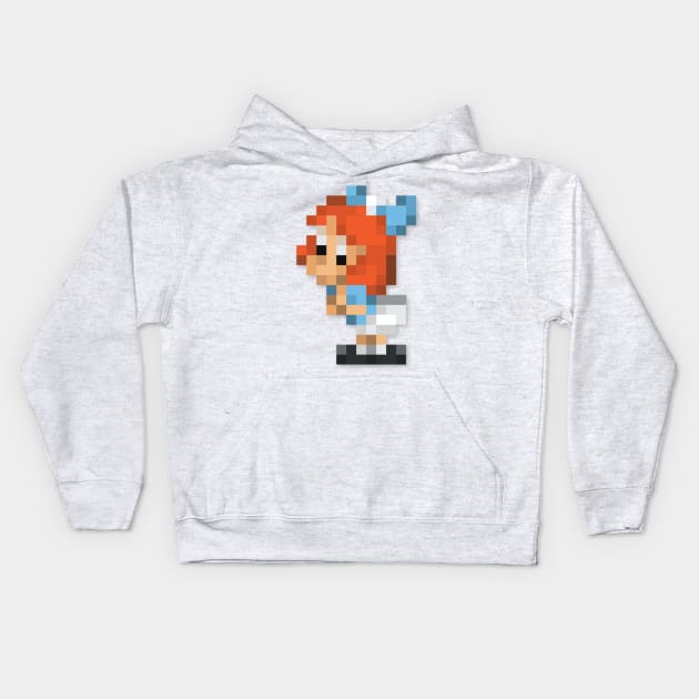 Elmyra low-res pixelart Kids Hoodie by JinnPixel